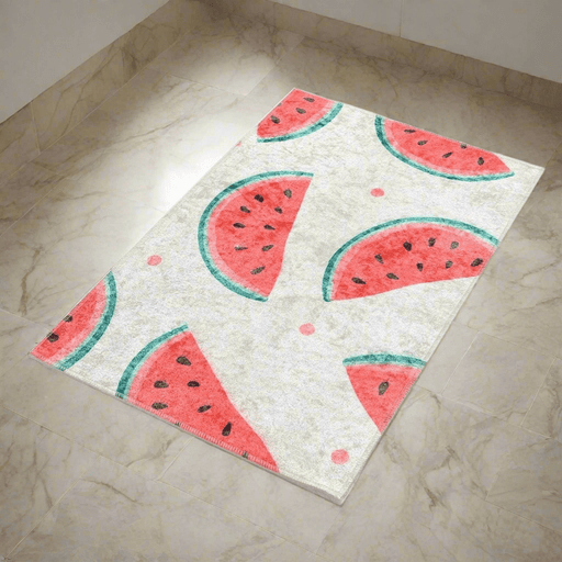 Karpuz 40x60cm Dijital Baskılı Banyo Paspas ve Halısı, Kaymaz Taban, Yıkanabilir Bonvagon