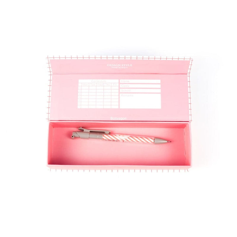 Karton Kalem Kutusu Beyaz Atlı Bonvagon