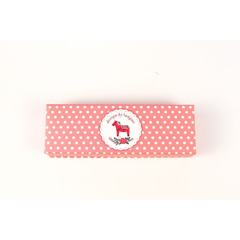 Karton Kalem Kutusu Pembe Puantiyeli Bonvagon