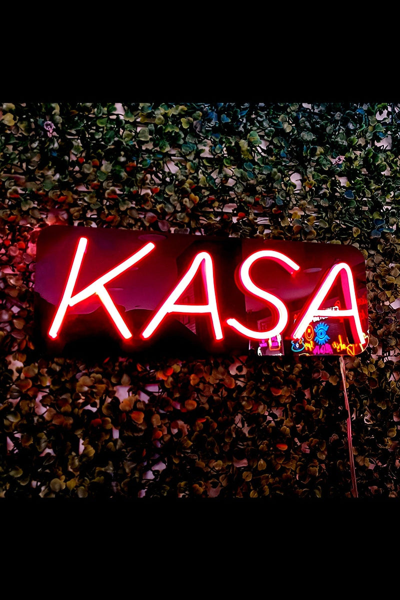 Kasa Yazılı Neon LED Aydınlatma Işıklı Tablo Duvar Dekorasyon