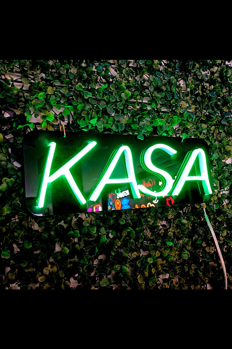 Kasa Yazılı Neon LED Aydınlatma Işıklı Tablo Duvar Dekorasyon