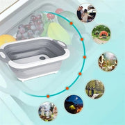 Katlanabilir Süzgeçli Kesme Tahtası ve Badya Bonvagon