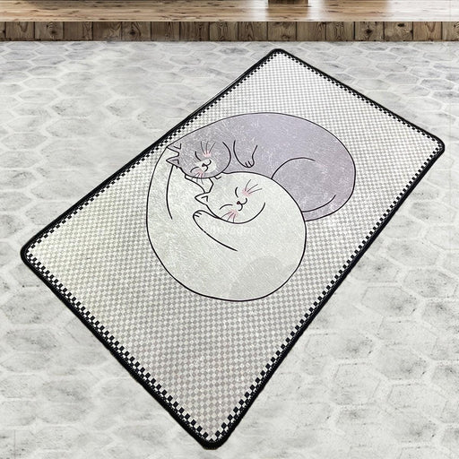 Katt 70x120cm Dijital Banyo Halısı, Kaymaz Taban, Yıkanabilir Bonvagon
