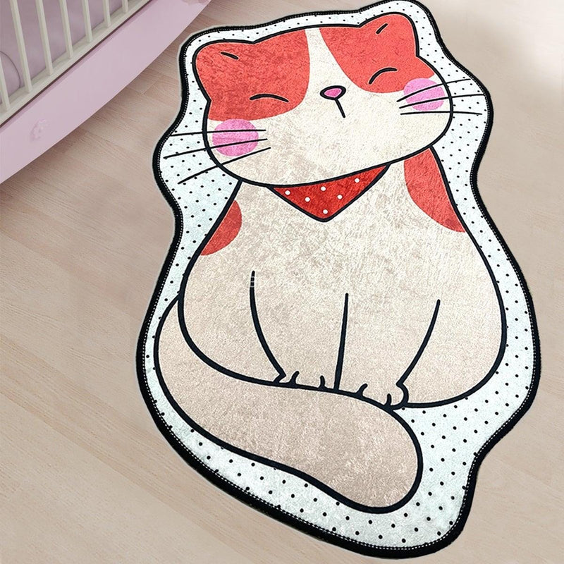Katze Dijital Baskılı Dekoratif Çocuk Halısı, Kaymaz Taban, Yıkanabilir Bonvagon