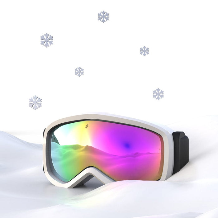 Kayak Gözlüğü ve Kar Tanesi Çelik Halkalı Anahtarlık Metalmorphose Bonvagon