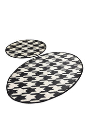 Kazayağı Dijital Baskılı 2li Set Banyo Halısı, Kaymaz Taban, Yıkanabilir Bonvagon