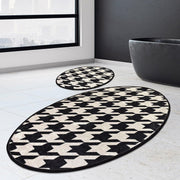 Kazayağı Dijital Baskılı 2li Set Banyo Halısı, Kaymaz Taban, Yıkanabilir Bonvagon