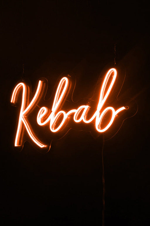Kebab Yazılı Neon Led Işıklı Tablo Duvar Dekorasyon Bonvagon