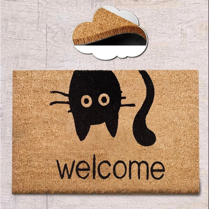 Kedicik Doğal Koko Hindistan Cevizi Kapı Önü Paspas 60x40cm Bonvagon