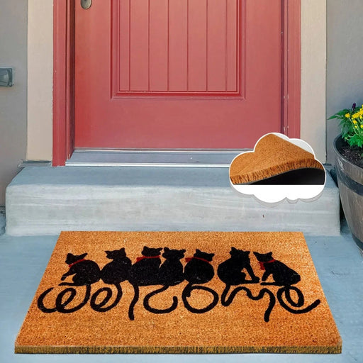 Kedicikler Doğal Koko Hindistan Cevizi Kapı Önü Paspas 60x40cm Bonvagon