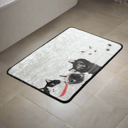 Kediler Angry Cats 40x60cm Dijital Baskılı Banyo Paspas ve Halısı, Kaymaz Taban, Yıkanabilir Bonvagon
