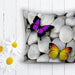 Kelebek Desenli Dijital Baskılı Dekoratif Yastık Kırlent Kılıfı 43x43cm Bonvagon