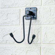 Kendiliğinden Yapışkanlı Siyah Paslanmaz Metal Bornoz ve Havlu Askılığı Bonvagon