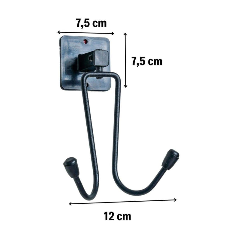 Kendiliğinden Yapışkanlı Siyah Paslanmaz Metal Bornoz ve Havlu Askılığı Bonvagon