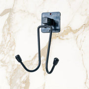 Kendiliğinden Yapışkanlı Siyah Paslanmaz Metal Bornoz ve Havlu Askılığı Bonvagon