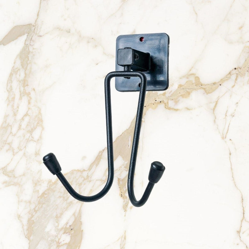 Kendiliğinden Yapışkanlı Siyah Paslanmaz Metal Bornoz ve Havlu Askılığı Bonvagon