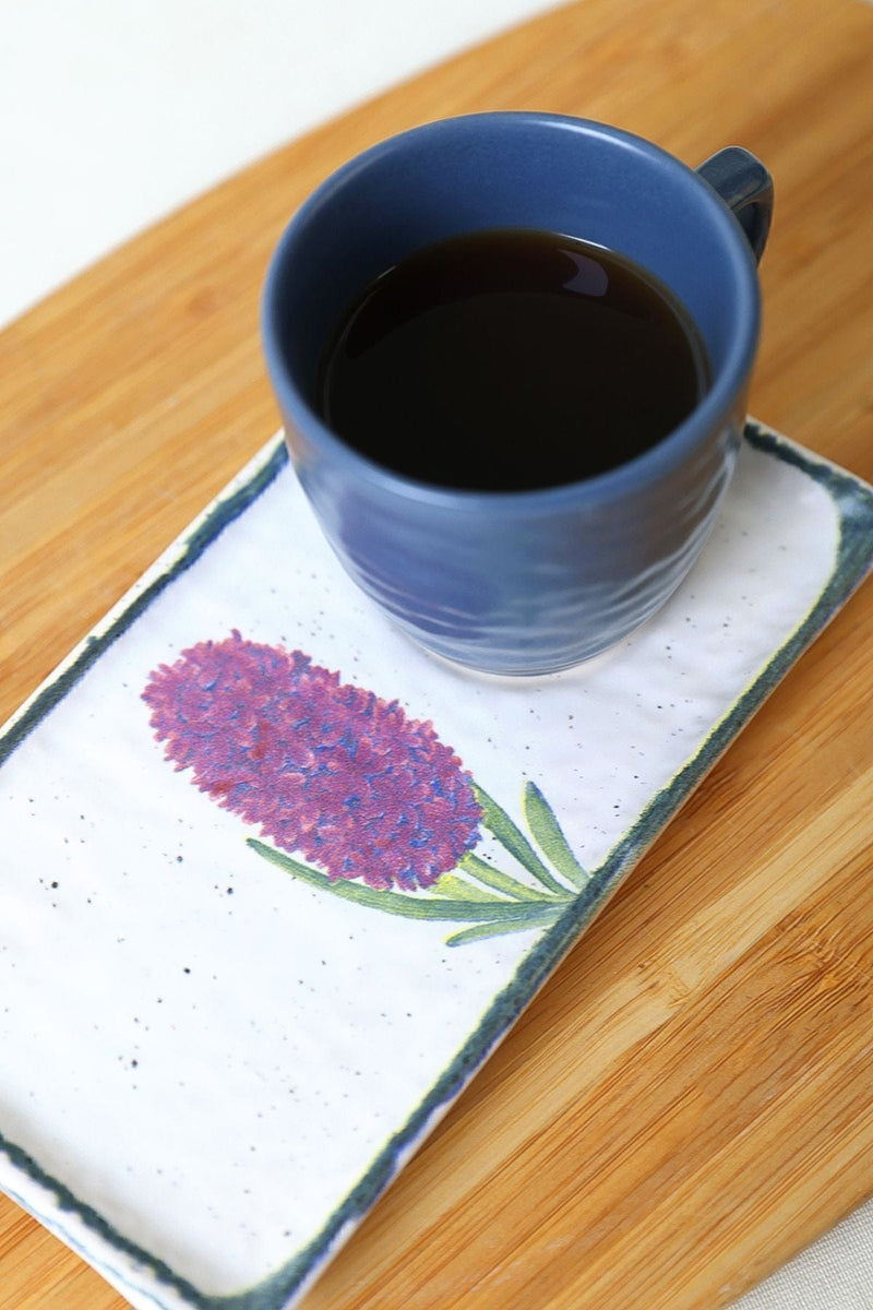 Keraart Anadolu Çiçekleri Doğaltaş Kahve Sunum Seti 4 Parça 2 Kişilik 20256-58 Bonvagon