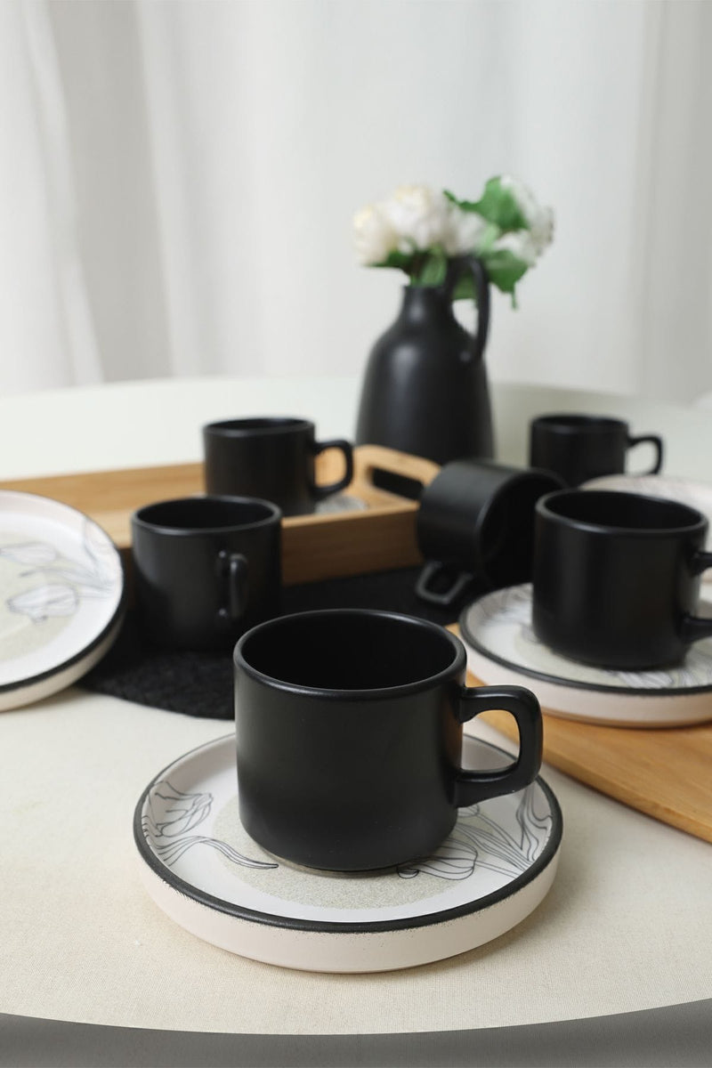 Keraart Shade Stackable Çay Takımı 12 Parça 6 Kişilik 21848 Bonvagon