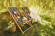 King Katlanabilir Şezlong Katlanır Ahşap Lounge Chair