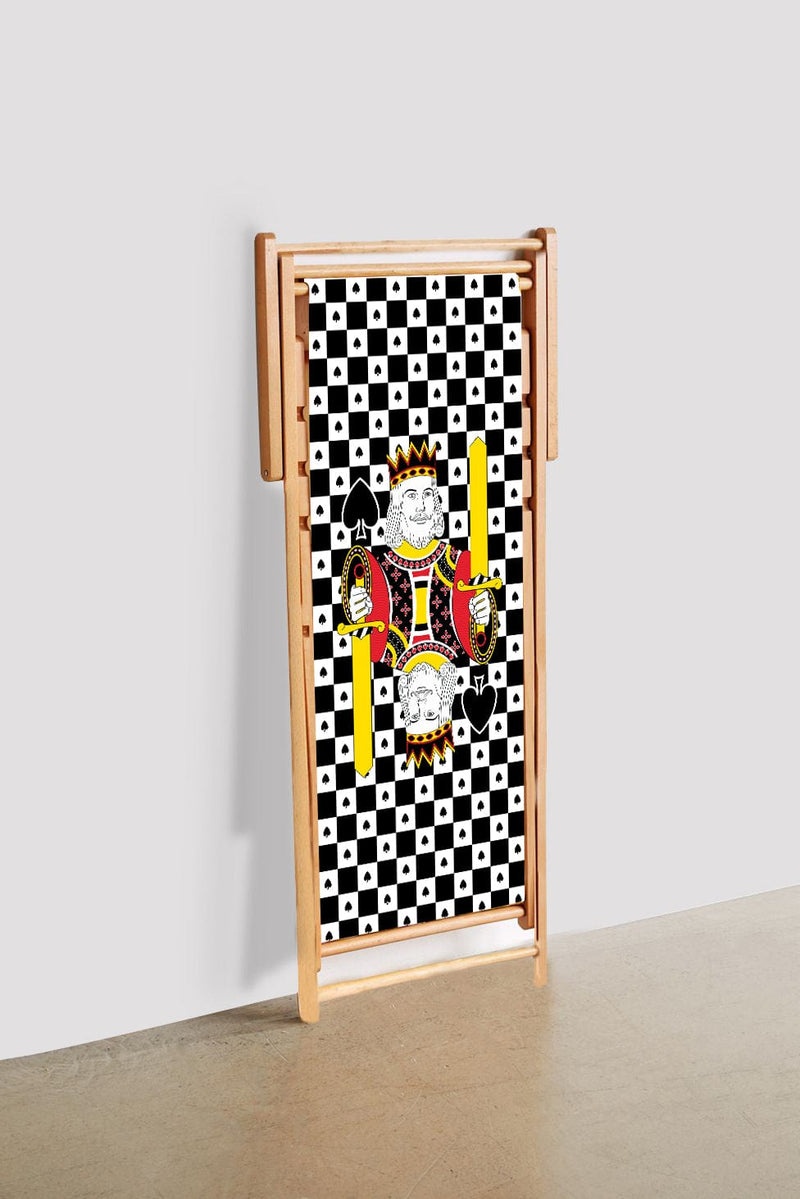 King Katlanabilir Şezlong Katlanır Ahşap Lounge Chair Bonvagon