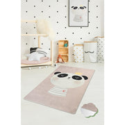 King Panda Yıkanabilir Antibakteriyel Çocuk Halısı, Kaymaz Taban, Yıkanabilir Bonvagon