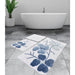 Kırçiçeği Mavi 3lü Set Banyo Halısı, Kaymaz Taban, Yıkanabilir Bonvagon