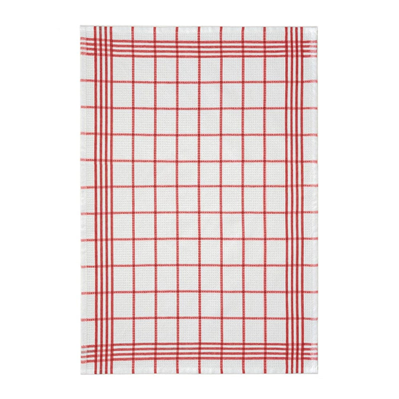 Kırmızı 3lü Kareli Set Kurulama Bezi Pamuklu Mutfak Havlusu Çok Amaçlı Örtü 50x70cm Bonvagon