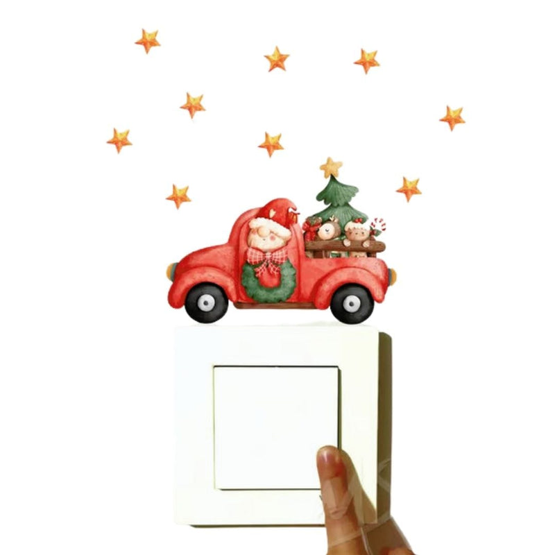 Kırmızı Araba Priz Sticker Bonvagon