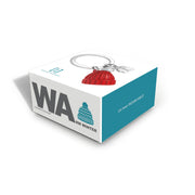 Kırmızı Bere ve Eldivenler Çelik Halkalı Anahtarlık  Bonvagon Metalmorphose