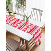 Kırmızı Beyaz Christmas Temalı Dijital Baskılı Modern Süet Runner