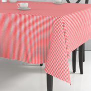 Kırmızı Beyaz Pöti Kareli Masa Örtüsü %100 Pamuk 170x170cm Bonvagon