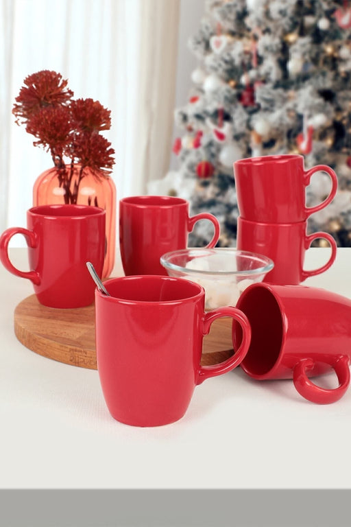 Kırmızı Bulut Kupa Seti - 6 Adet Bonvagon