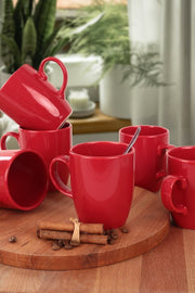 Kırmızı Bulut Kupa Seti - 6 Adet Bonvagon