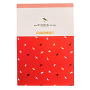 Kırmızı Çiçekli Bloknot 18x26cm 56 Renkli Sayfalı Bonvagon