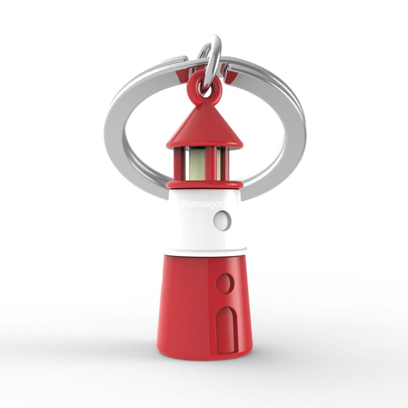 Kırmızı Deniz Feneri Çelik Halkalı Anahtarlık  Bonvagon Metalmorphose