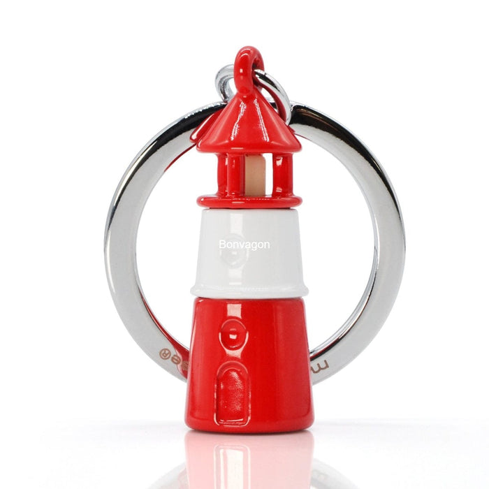 Kırmızı Deniz Feneri Çelik Halkalı Anahtarlık Metalmorphose Bonvagon