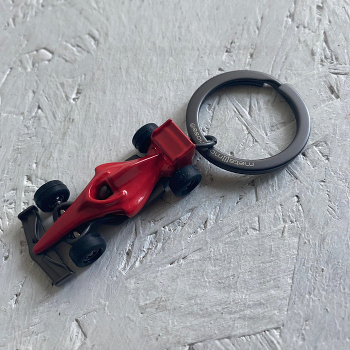 Kırmızı Formula Yarış Arabası Anahtarlık Çelik Halkalı Metalmorphose Bonvagon