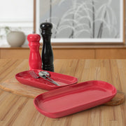 Kırmızı Noyan Kayık Tabak 2 Adet 28cm