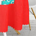 Kırmızı Zeminli Popart Wow Desenli Modern Leke Tutmaz Masa Örtüsü Bonvagon