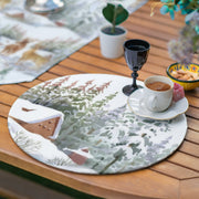 Kış Temalı Bağ Evi Tasarımlı 6+1 Supla Runner Seti Bonvagon