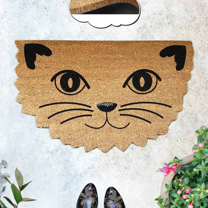 Kitty 45x75cm Doğal Koko Hindistan Cevizi Kapı Önü Paspas Grazie Bonvagon
