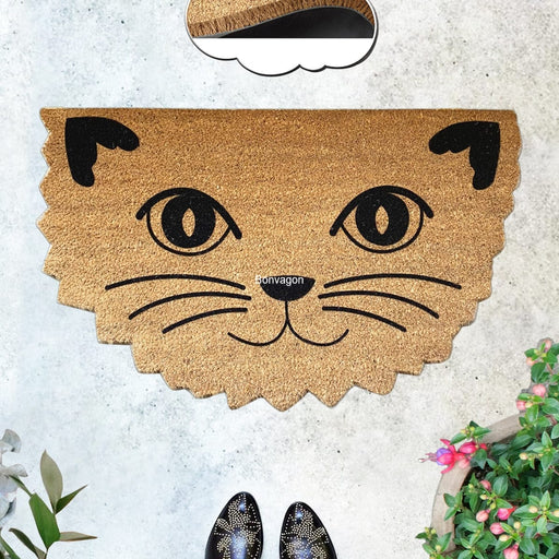 Kitty 45x75cm Doğal Koko Hindistan Cevizi Kapı Önü Paspas Grazie Bonvagon