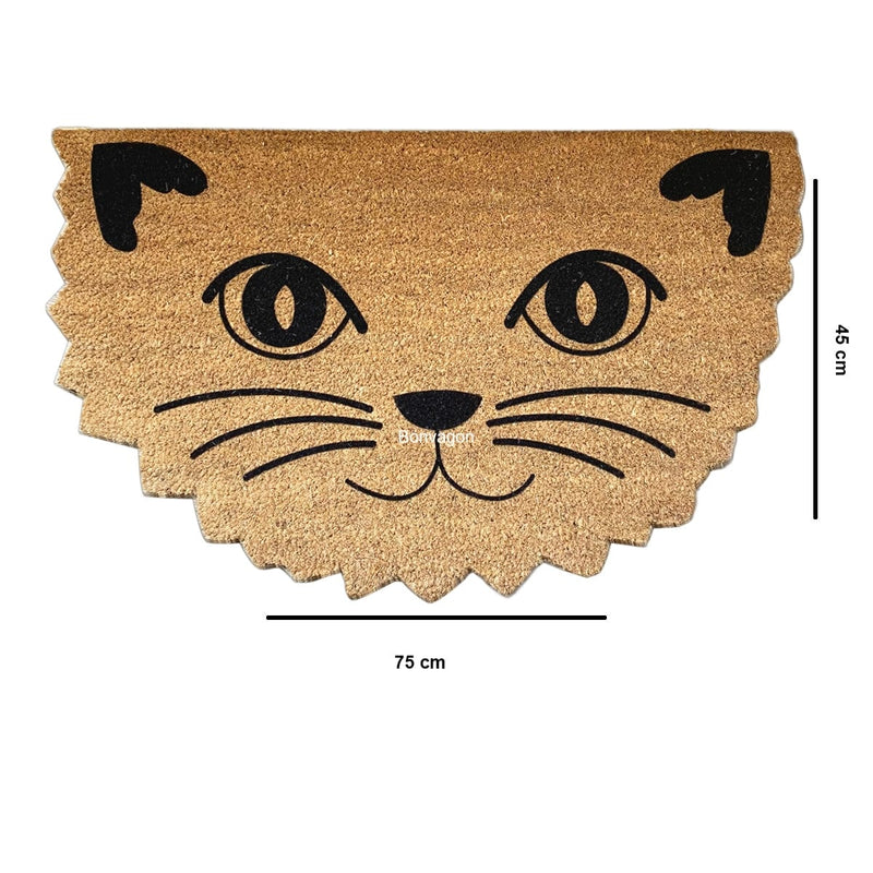 Kitty 45x75cm Doğal Koko Hindistan Cevizi Kapı Önü Paspas Grazie Bonvagon
