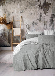 Klein Nakışlı çift Kişilik Nevresim Takımı Patara Gri Bonvagon