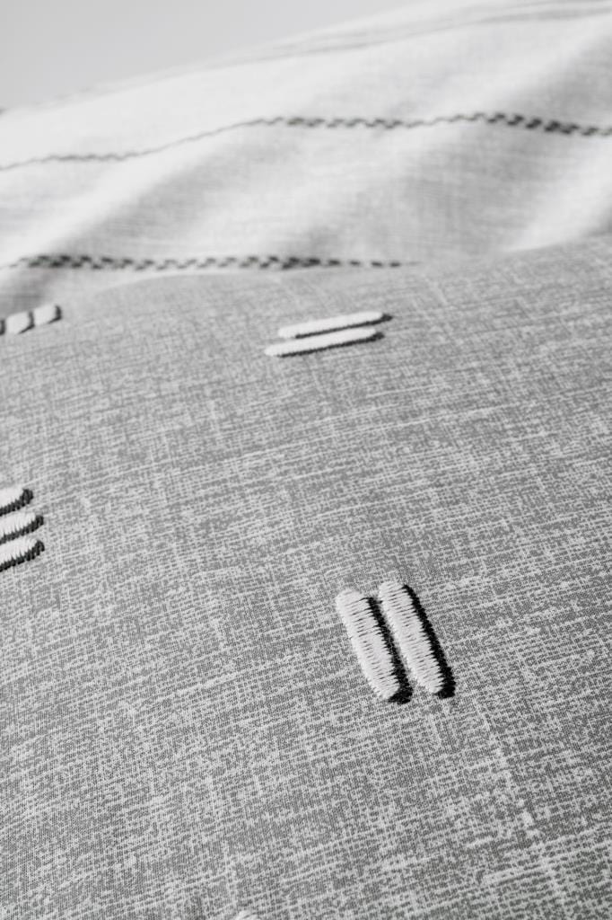 Klein Nakışlı çift Kişilik Nevresim Takımı Patara Gri Bonvagon