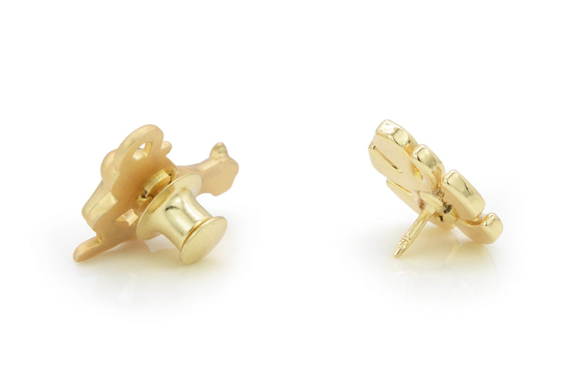 Koşan Leopar ve Tropikal Yaprak Broş Pin Seti Bonvagon Metalmorphose