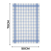 Koyu Mavi 3lü Kareli Set Kurulama Bezi Pamuklu Mutfak Havlusu Çok Amaçlı Örtü 50x70cm Bonvagon