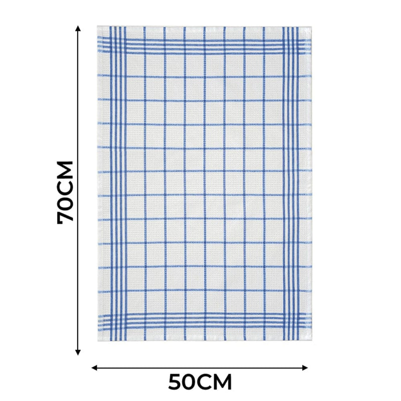Koyu Mavi 3lü Kareli Set Kurulama Bezi Pamuklu Mutfak Havlusu Çok Amaçlı Örtü 50x70cm Bonvagon