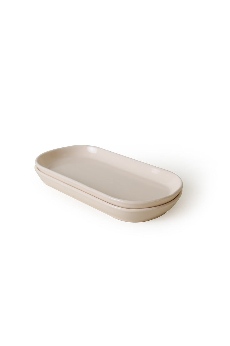 Krem Kayık Tabak 28 Cm - 2 Adet Bonvagon