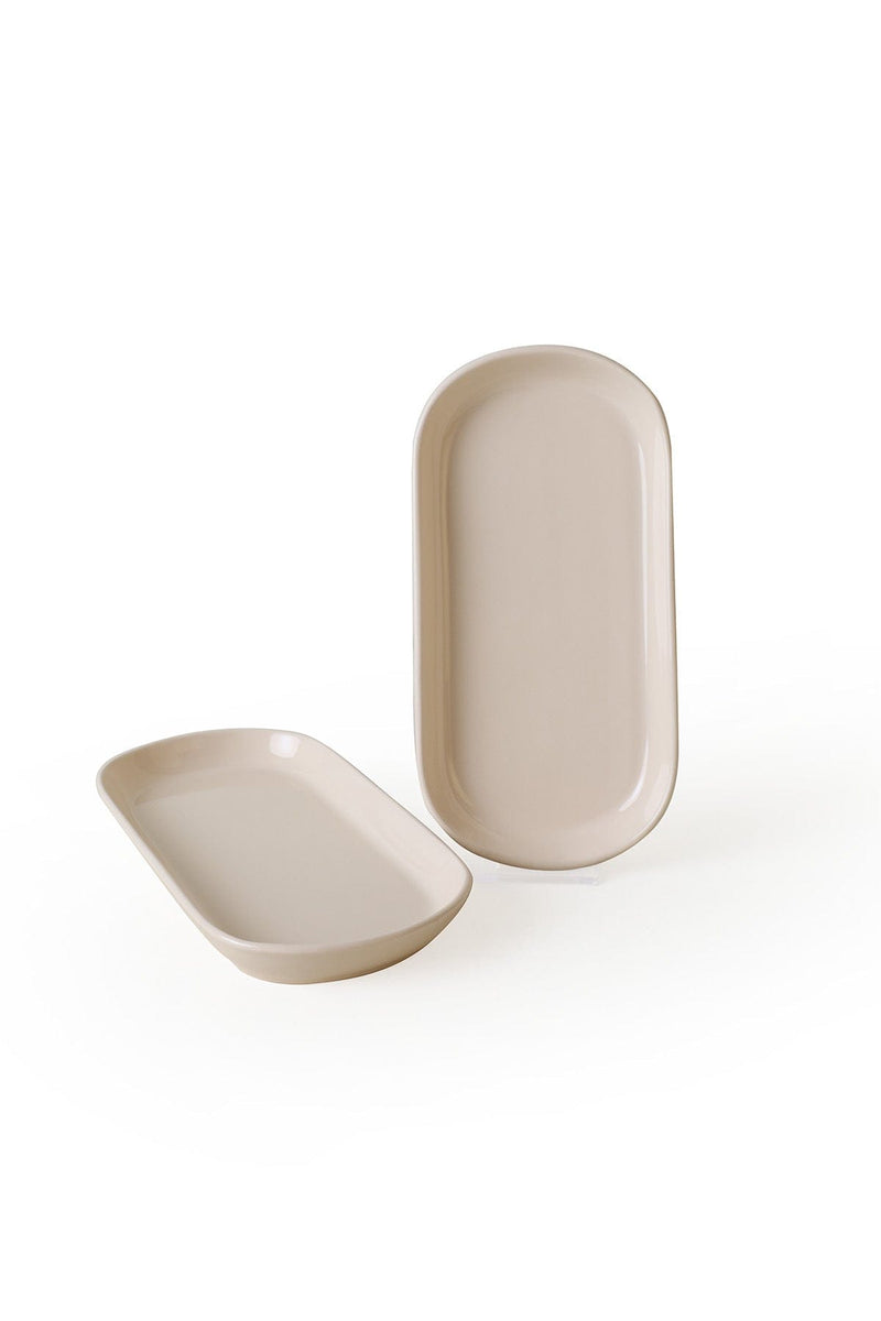 Krem Kayık Tabak 28 Cm - 2 Adet Bonvagon